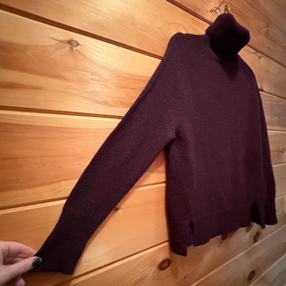 J. Crew women’s wool blend burgundy turtleneck sweater size XS - Picture 4 of 9